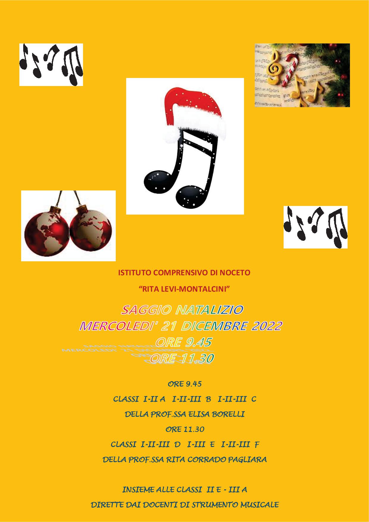 LOCANDINA SAGGIO NATALIZIO 2022
