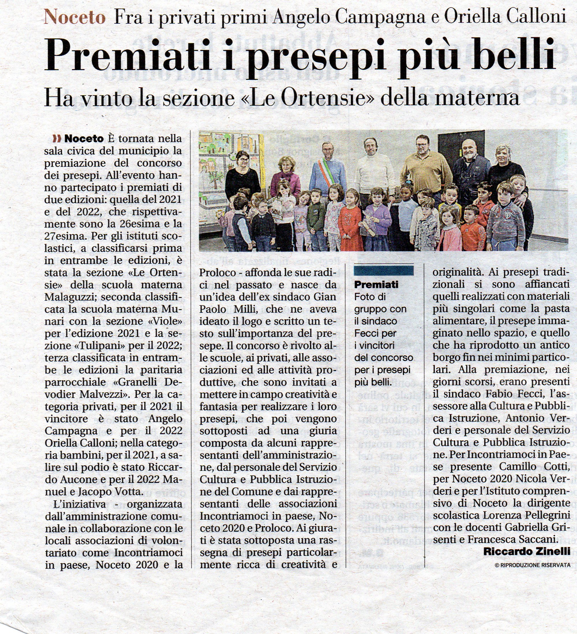 PREMIAZIONE PRESEPI